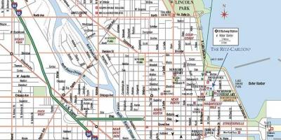 Քարտեզ փողոցների Չիկագոյում