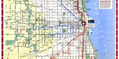 Քարտեզ Չիկագո քաղաքի սահմանները