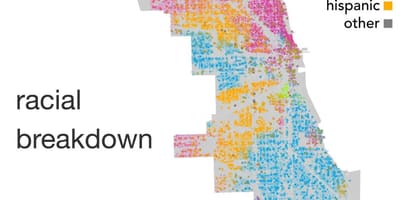 Քարտեզ Չիկագոյում ազգության